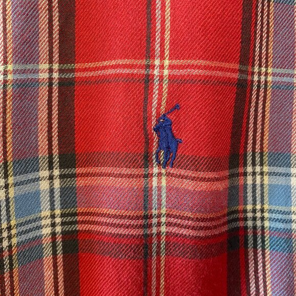 Ralph Lauren Polo Mens Red Plaid Double-Faced Button-Down Shirt XL Pony Logo - Picture 4 of 11